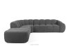 Curve-Ecksofa im Retro-Modern-Stil modular links grau
