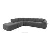 FLAVA Curve-Ecksofa im Retro-Modern-Stil modular links grau Grau - Foto 3