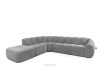 FLAVA Curve-Ecksofa im Retro-Modern-Stil modular links hellgrau Hellgrau - Foto 3
