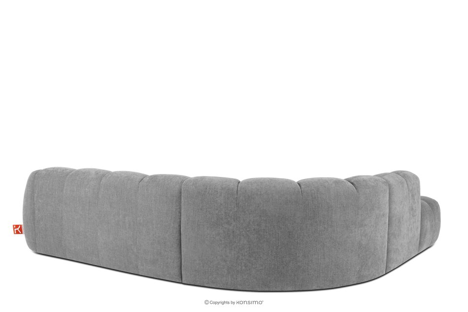 FLAVA Curve-Ecksofa im Retro-Modern-Stil modular links hellgrau Hellgrau - Foto 3