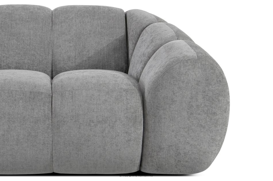 FLAVA Curve-Ecksofa im Retro-Modern-Stil modular links hellgrau Hellgrau - Foto 5