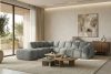 FLAVA Curve-Ecksofa im Retro-Modern-Stil modular links hellgrau Hellgrau - Foto 11