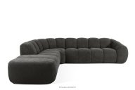 Curve-Ecksofa im Retro-Modern-Stil modular links graphit