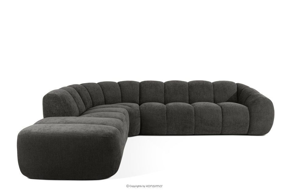 FLAVA Curve-Ecksofa im Retro-Modern-Stil modular links graphit Graphit - Foto 0