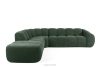 FLAVA Curve-Ecksofa im Retro-Modern-Stil modular links dunkelgrün Dunkelgrün - Foto 1