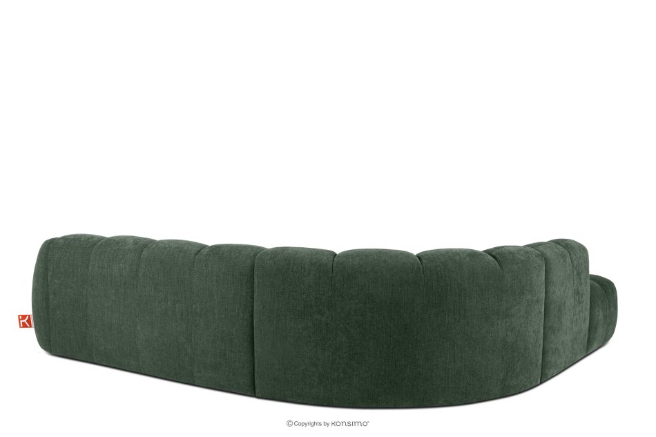 FLAVA Curve-Ecksofa im Retro-Modern-Stil modular links dunkelgrün Dunkelgrün - Foto 3