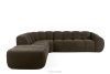 FLAVA Curve-Ecksofa im Retro-Modern-Stil modular links braun Braun - Foto 1