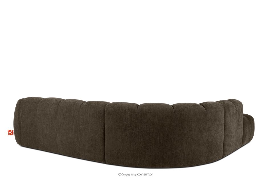 FLAVA Curve-Ecksofa im Retro-Modern-Stil modular links braun Braun - Foto 3