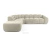 Curve-Ecksofa im Retro-Modern-Stil modular links ecru