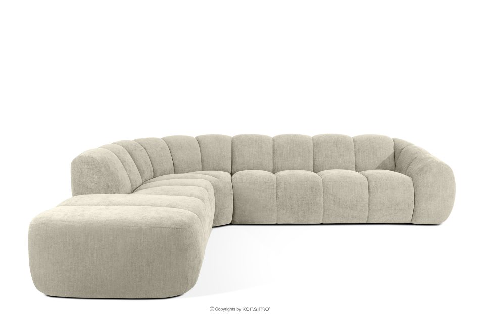 FLAVA Curve-Ecksofa im Retro-Modern-Stil modular links ecru Ecru - Foto 0
