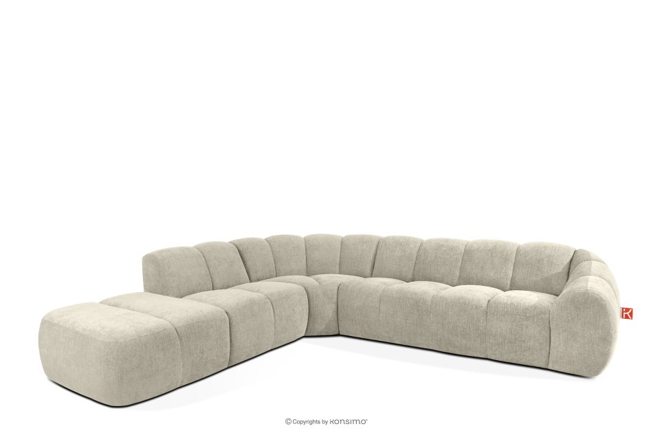 FLAVA Curve-Ecksofa im Retro-Modern-Stil modular links ecru Ecru - Foto 2