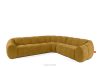 FLAVA Großes gestepptes Ecksofa im Retro-Modern-Stil rechts honigfarben Honigfarben - Foto 3