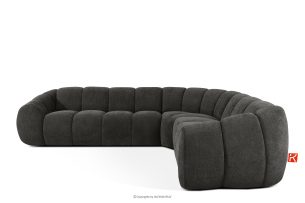 FLAVA, https://konsimo.de/kollektion/flava/ Großes gestepptes Ecksofa im Retro-Modern-Stil rechts graphit Graphit - Foto