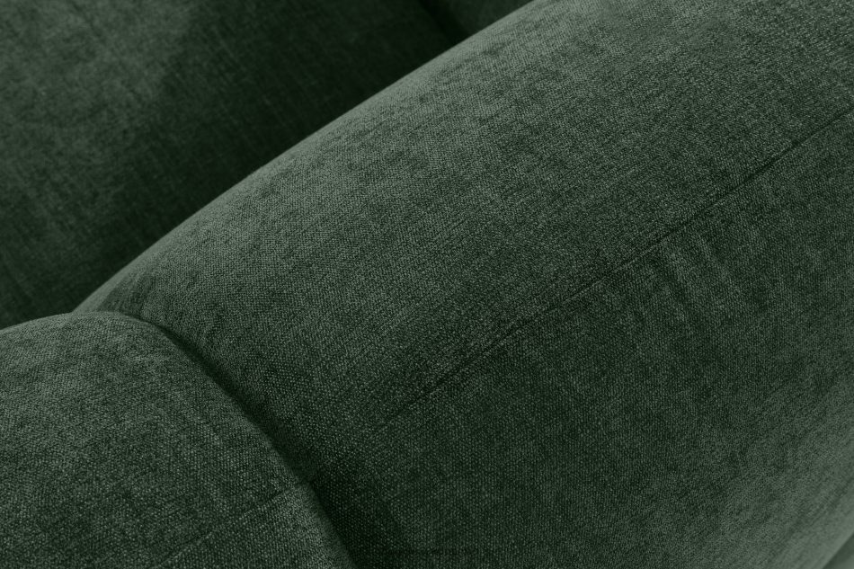 FLAVA Großes gestepptes Ecksofa im Retro-Modern-Stil rechts dunkelgrün Dunkelgrün - Foto 6