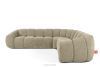 FLAVA Großes gestepptes Ecksofa im Retro-Modern-Stil rechts sandfarben Sandfarben - Foto 1