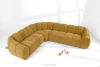 FLAVA Großes gestepptes Ecksofa im Retro-Modern-Stil links honigfarben Honigfarben - Foto 2