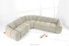 FLAVA Großes gestepptes Ecksofa im Retro-Modern-Stil links ecru Ecru - Foto 2