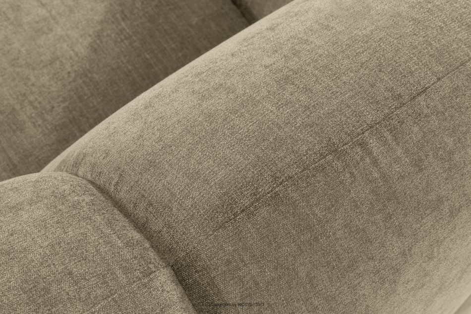 FLAVA Großes gestepptes Ecksofa im Retro-Modern-Stil rechts sandfarben Sandfarben - Foto 6
