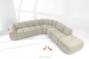 FLAVA Großes gestepptes Ecksofa im Retro-Modern-Stil rechts ecru Ecru - Foto 2