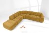 FLAVA Großes gestepptes modulares Ecksofa im Retro-Modern-Stil links honigfarben Honigfarben - Foto 2