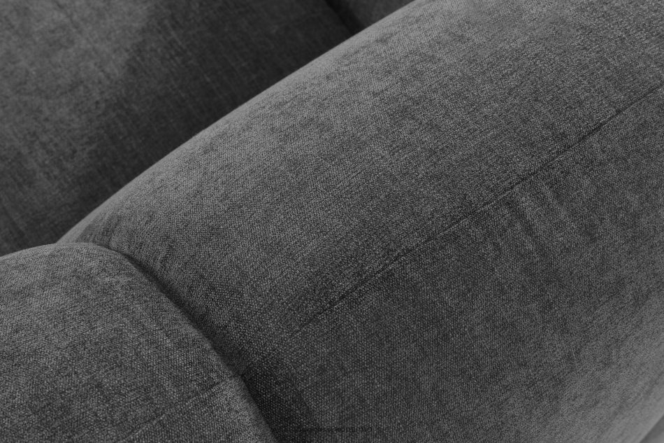 FLAVA Großes gestepptes Ecksofa im Retro-Modern-Stil links grau Grau - Foto 6