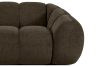FLAVA Großes gestepptes modulares Ecksofa im Retro-Modern-Stil links braun Braun - Foto 6