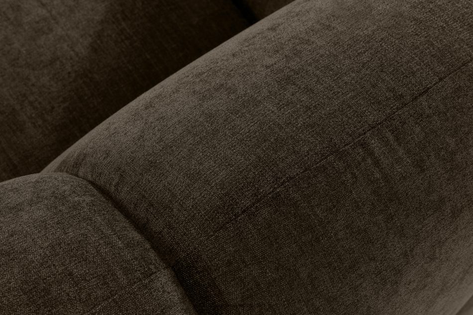 FLAVA Großes gestepptes modulares Ecksofa im Retro-Modern-Stil links braun Braun - Foto 6