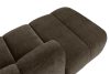 FLAVA Großes gestepptes modulares Ecksofa im Retro-Modern-Stil links braun Braun - Foto 10