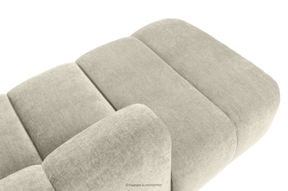 FLAVA Großes gestepptes modulares Ecksofa im Retro-Modern-Stil links ecru Ecru - Foto 9
