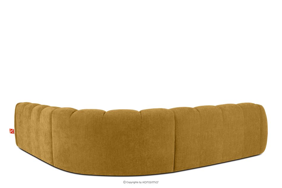 FLAVA Modulares Ecksofa im Modern-Retro-Stil rechts/links Honigfarben Honigfarben - Foto 3