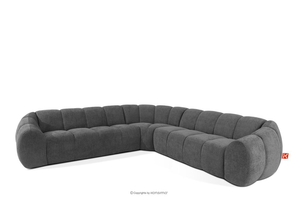 FLAVA Modulares Ecksofa im Modern-Retro-Stil rechts/links aschgrau Grau - Foto 2