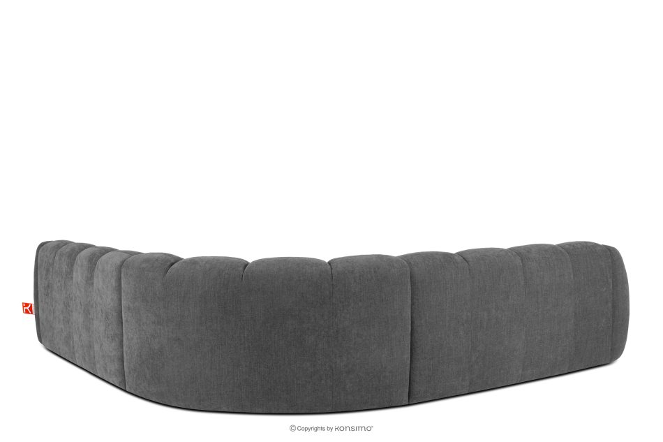 FLAVA Modulares Ecksofa im Modern-Retro-Stil rechts/links aschgrau Grau - Foto 3