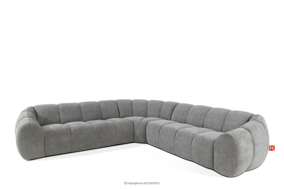 FLAVA Modulares Ecksofa im Modern-Retro-Stil rechts/links hellgrau Hellgrau - Foto 2