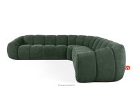 Modulares Ecksofa im Modern-Retro-Stil rechts/links Dunkelgrün