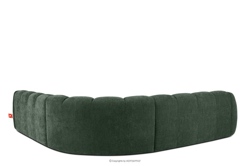 FLAVA Modulares Ecksofa im Modern-Retro-Stil rechts/links Dunkelgrün Dunkelgrün - Foto 3