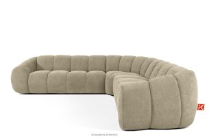 FLAVA, https://konsimo.de/kollektion/flava/ Modulares Ecksofa im Modern-Retro-Stil rechts/links Sandfarben Sandfarben - Foto