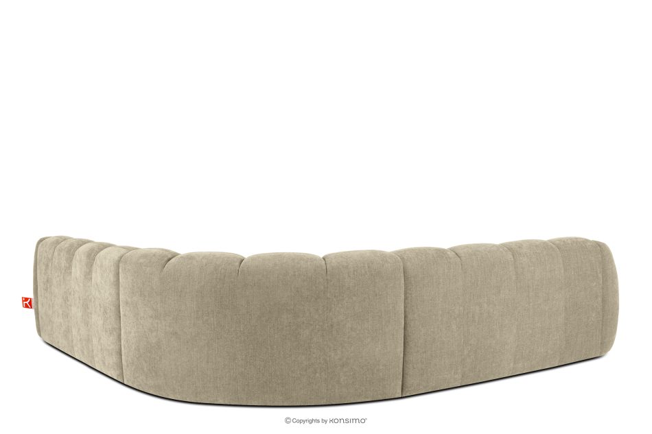 FLAVA Modulares Ecksofa im Modern-Retro-Stil rechts/links Sandfarben Sandfarben - Foto 3