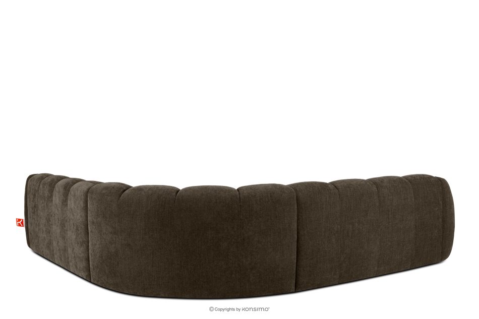 FLAVA Modulares Ecksofa im Modern-Retro-Stil rechts/links Braun Braun - Foto 3