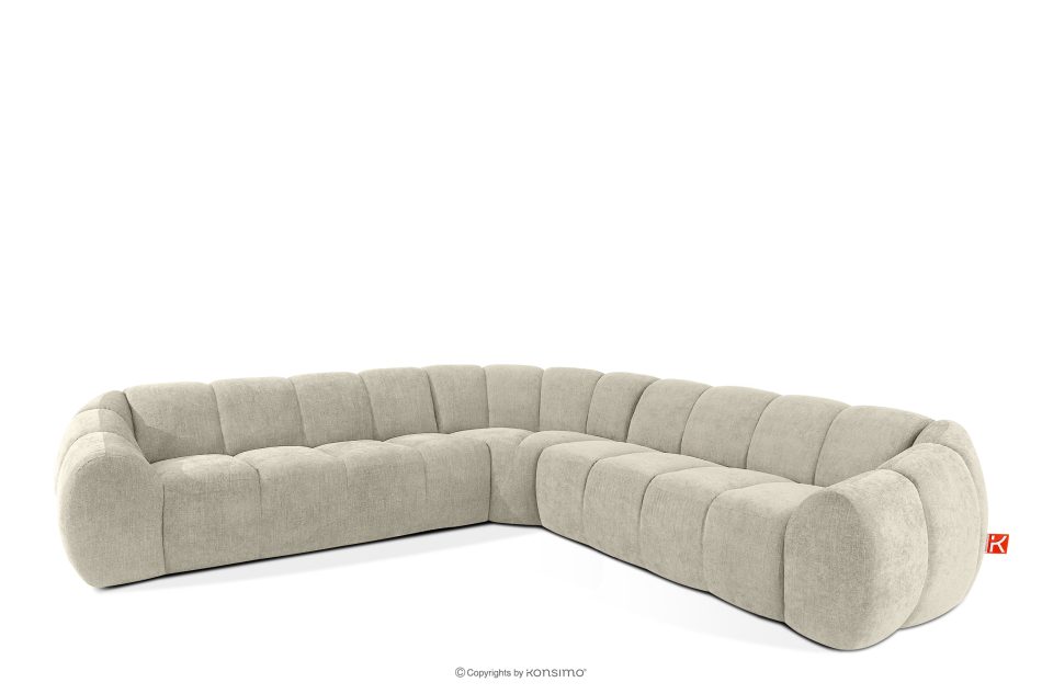 FLAVA Modulares Ecksofa im Modern-Retro-Stil rechts/links Ecru Ecru - Foto 2