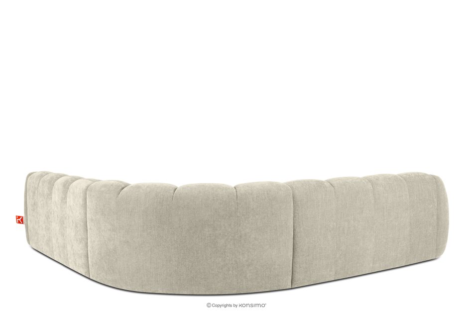 FLAVA Modulares Ecksofa im Modern-Retro-Stil rechts/links Ecru Ecru - Foto 3