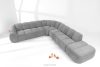 FLAVA Modulares Curve-Ecksofa im Retro-Modern-Stil rechts hellgrau Hellgrau - Foto 2