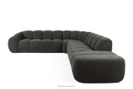 Modulares Ecksofa Curve im Retro-Modern-Stil rechts graphit