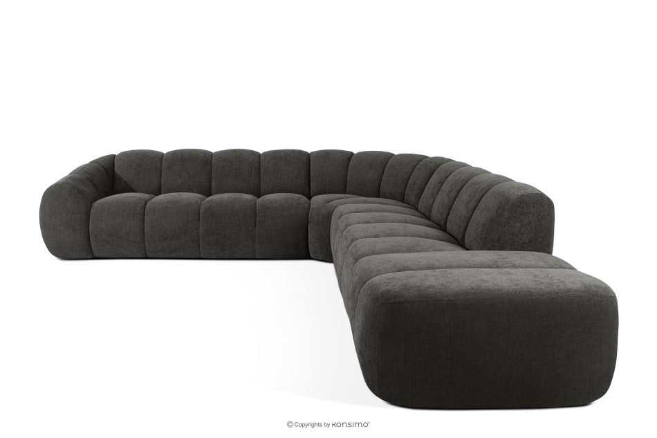 FLAVA Modulares Ecksofa Curve im Retro-Modern-Stil rechts graphit Graphit - Foto 0