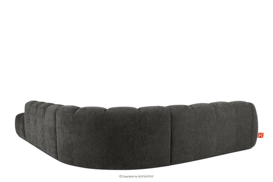 FLAVA Modulares Ecksofa Curve im Retro-Modern-Stil rechts graphit Graphit - Foto 3