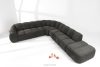 FLAVA Modulares Ecksofa Curve im Retro-Modern-Stil rechts graphit Graphit - Foto 2