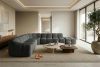 FLAVA Modulares Ecksofa Curve im Retro-Modern-Stil rechts graphit Graphit - Foto 11