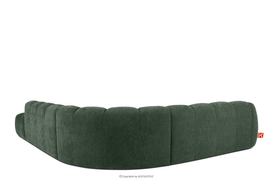 FLAVA Modulares Curve-Ecksofa im Retro-Modern-Stil rechts dunkelgrün Dunkelgrün - Foto 3