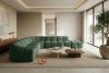 FLAVA Modulares Curve-Ecksofa im Retro-Modern-Stil rechts dunkelgrün Dunkelgrün - Foto 11