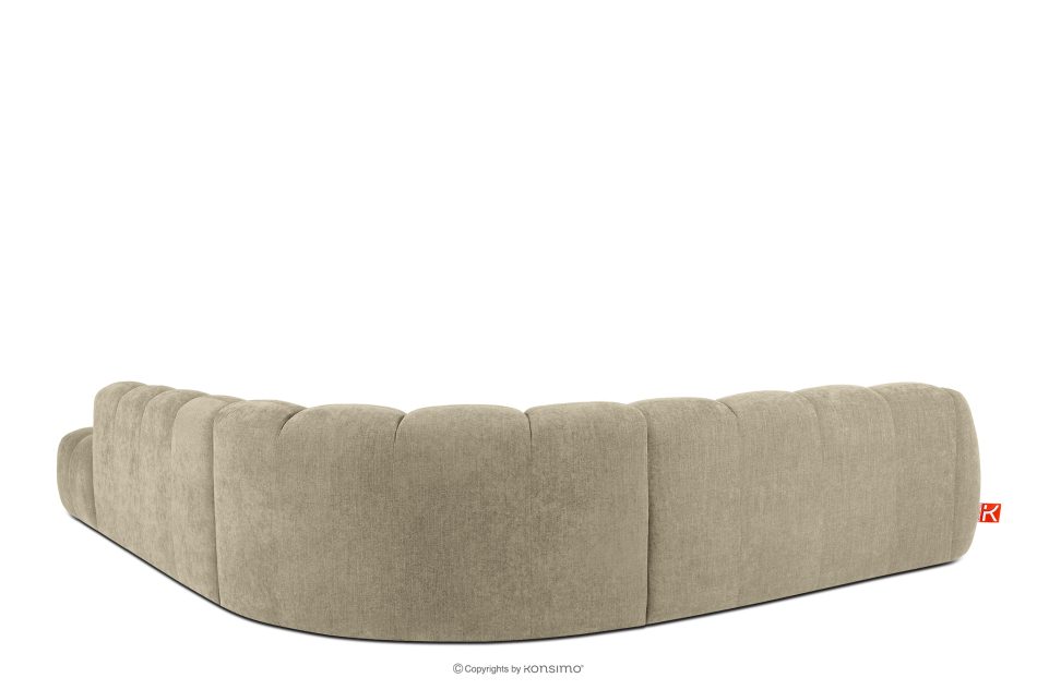 FLAVA Modulares Curve-Ecksofa im Retro-Modern-Stil rechts sandfarben Sandfarben - Foto 3