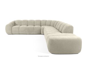 FLAVA, https://konsimo.de/kollektion/flava/ Modulares Curve-Ecksofa im Retro-Modern-Stil rechts ecru Ecru - Foto